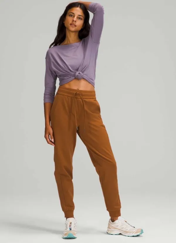Lululemon Scuba High-Rise French Terry Jogger Copper Brown 6 - Image 6