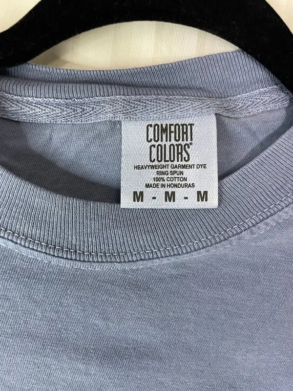 Comfort Colors Sweet 16 Graphic T-Shirt Medium Blue Floral Birthday 100% Cotton - Image 4