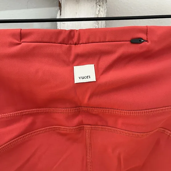 Vuori Stride Performance Leggings Womens XL Red Workout Active‎ Casual - Image 6