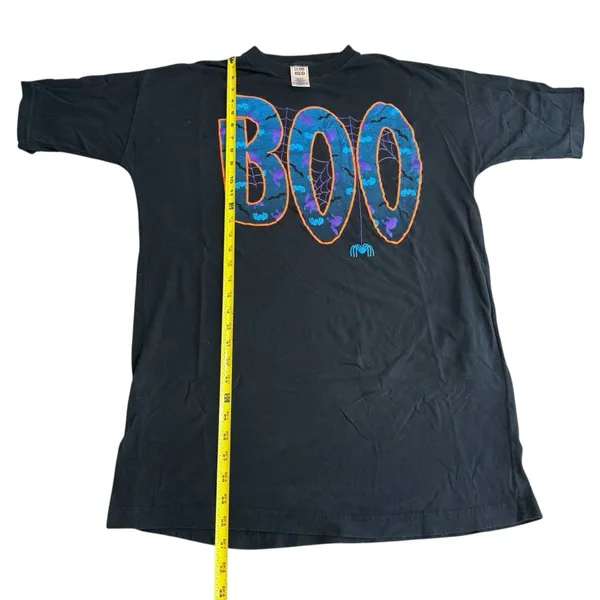 Club Bed Women’s One Size Boo Halloween Oversized Tee‎ Shirt Dress Black Goth - Image 6