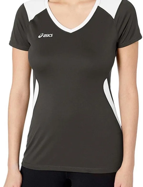 ASICS Black & White Volleyball Jersey Top - Image 2