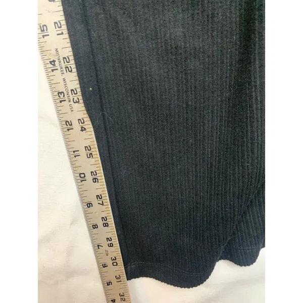 Halara size tall large new Black Wide Leg Cargo Pants velour Ribbed casual relax - Image 10