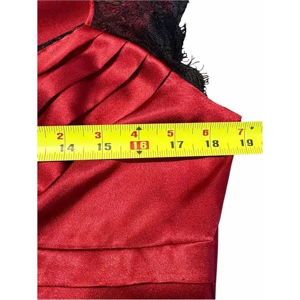 Vintage Y2K Fairy Bisou Bisou Whimsigoth Red Satin Top Size M Vamp Romantic Goth - Image 4
