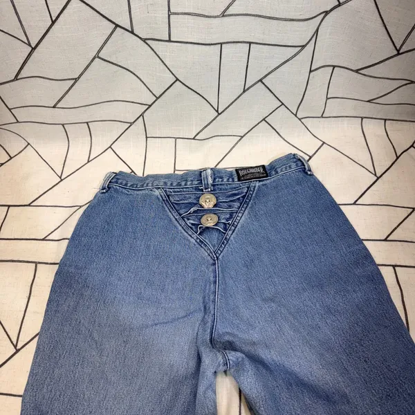 Roughrider by Circle T Vintage Western Jeans‎ Blue Denim V-Yoke Concho 28x34 - Image 5