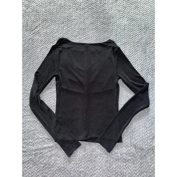 Free People Women's Running Late Long Sleeve‎ Soft Jersey Size Small - Image 4