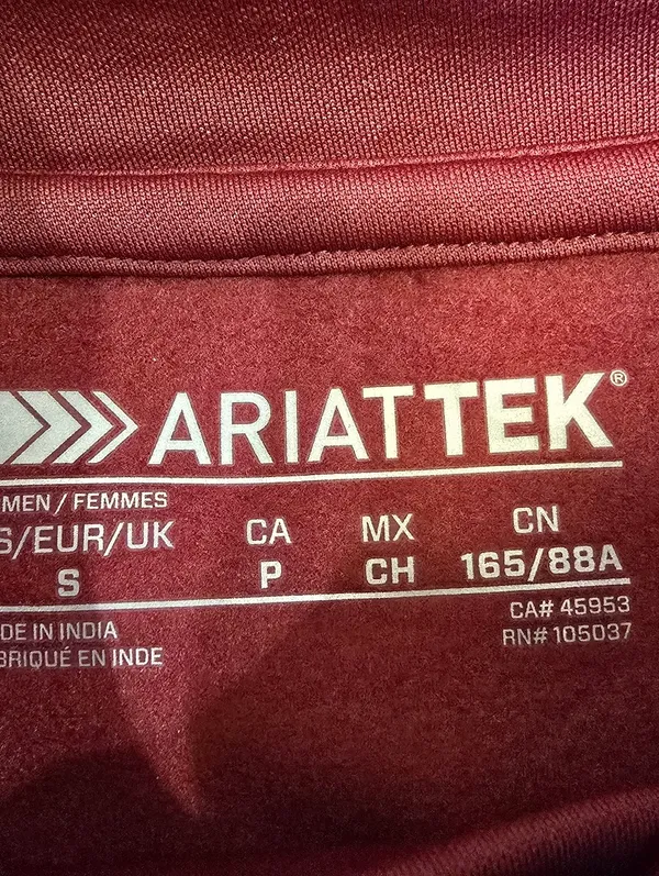 {S} Ariat Women's Tek Crossover Sweatshirt Burnt Russet Red - Image 13