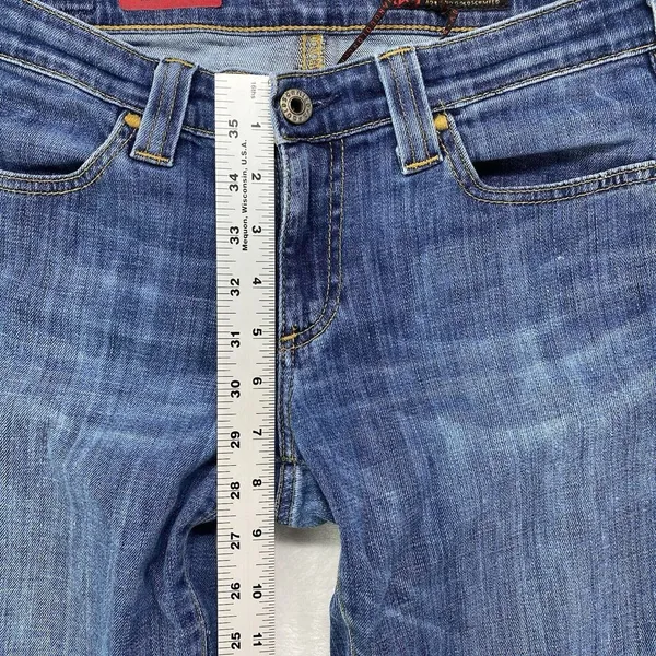 Adriano Goldschmied The Damsel Jeans Womens 28R Blue Denim Straight‎ Made In USA - Image 4