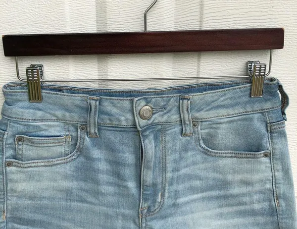 American Eagle Womens Shorts Denim Jean High Rise Roll Cuff Size 10 - Image 4