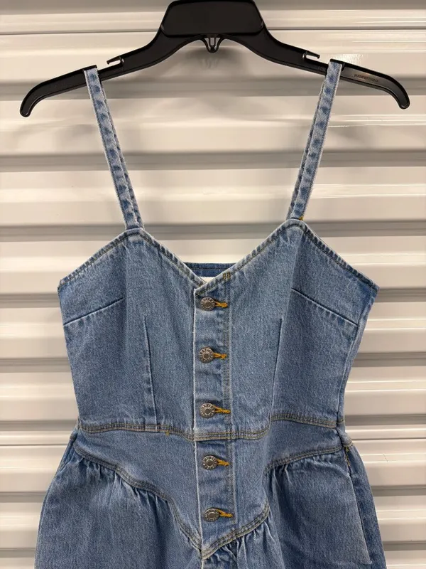 Rolla’s Gloria Denim Midi Dress Country Blue Womens Size 26 - Image 3