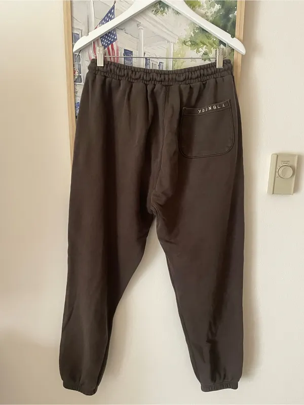 YOUNGLA 203 Zen Joggers Brown Wash Floral Hummingbird XL - Image 4