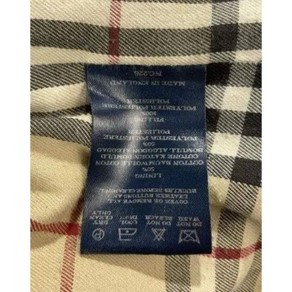 Burberry London Womens S Black Diamond‎ Quilted Jacket Nova Check Lining England - Image 5