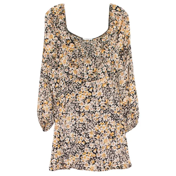 Timing Dress Babydoll Cottage Fairy Academia Romantic Feminine Retro Fall Floral Large - Image 7