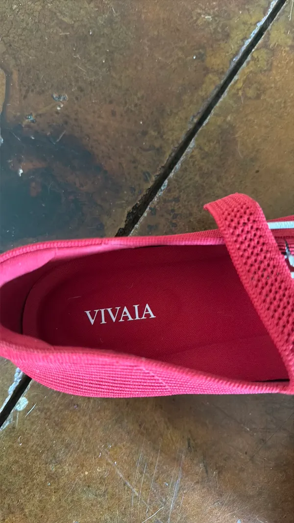 VIVAIA Red Knit Mary Jane Flats – Size 38 - Image 3
