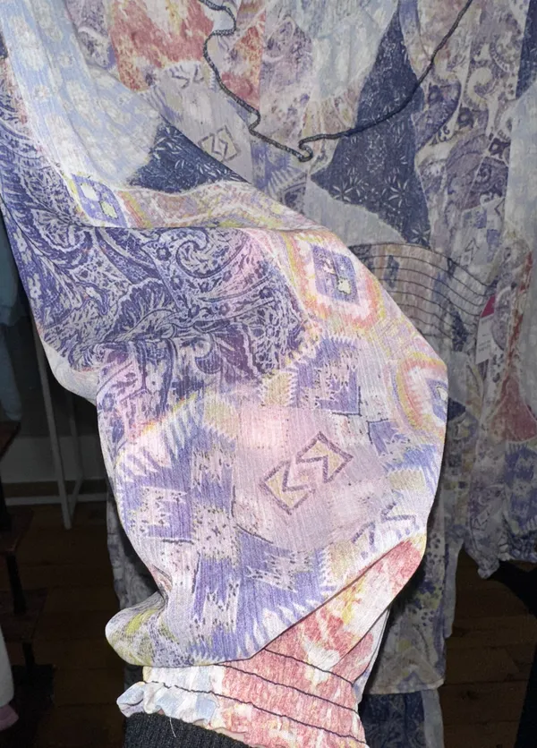 Boutique Boho Blue Mini Dress - Image 4