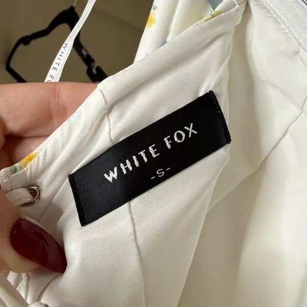 White Fox Boutique Floral Corset Top - White, Yellow, Blue - Image 3