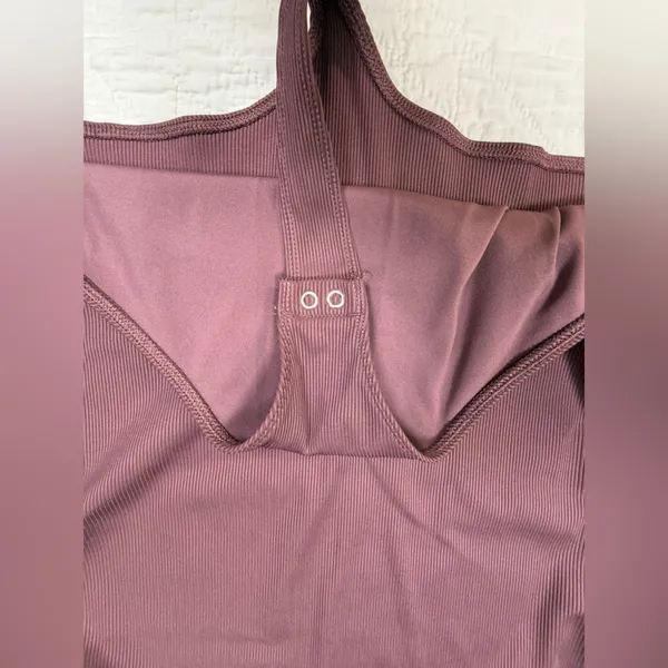 Express Mauve Ribbed Tank Bodysuit - Image 4