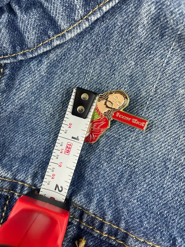 Jesus I Saw That Enamel Pin Gold - Image 3