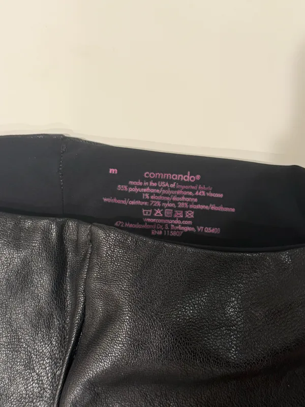 Commando Leather Leggings Black - Image 2