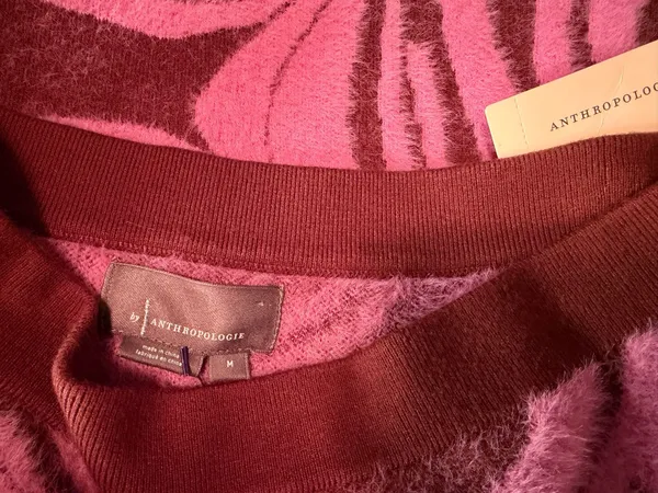 Anthropologie Fuzzy Mod Print Sweater Skirt Size Medium - Image 3