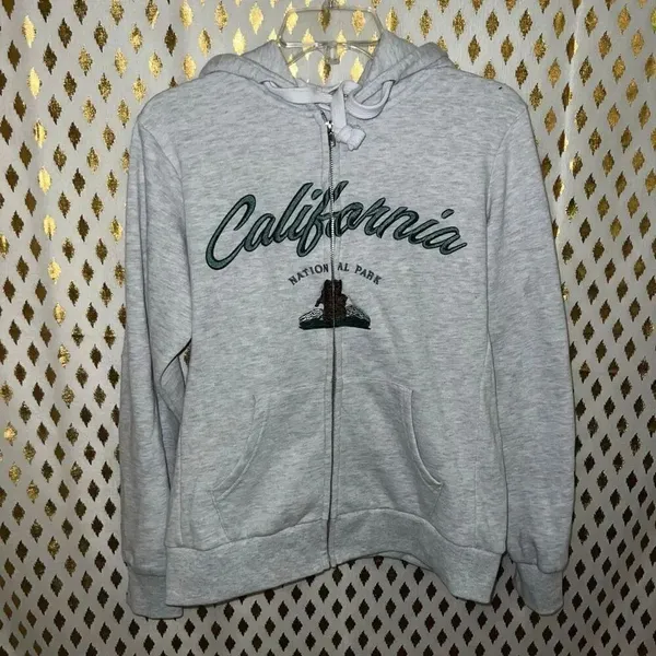 California zip up hoodie souvenir size L - Image 2