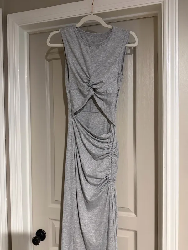 Grey cutout tshirt dress Gray - Image 6