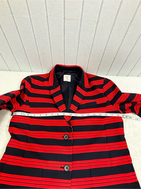 GAP The Academy Red and Black Striped Blazer size 8 - Image 10