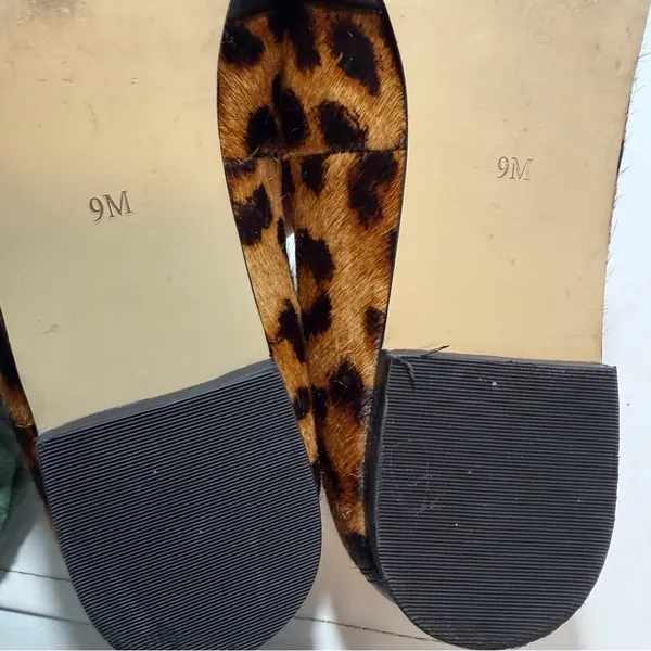 Talbots Ryan Twist Leopard Calf Hair Loafers Womens US 9M Leather Flats - Image 10