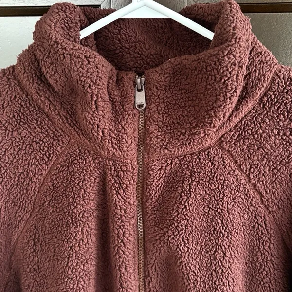 EUC Athleta Tugga Fleece Zip Front Jacket Brown Size 3X - Image 5