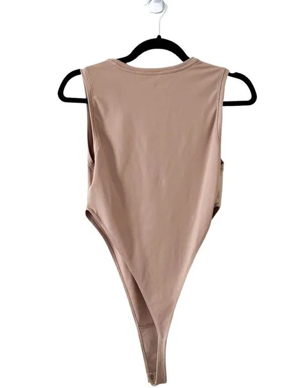 ABERCROMBIE & FITCH Soft Collection Nude Beige Crew Neck Sleeveless Body… - Image 3