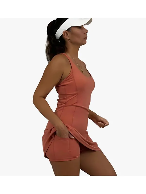 NWOT Women's Pickleball Tennis Dress Coral size Large - Image 2