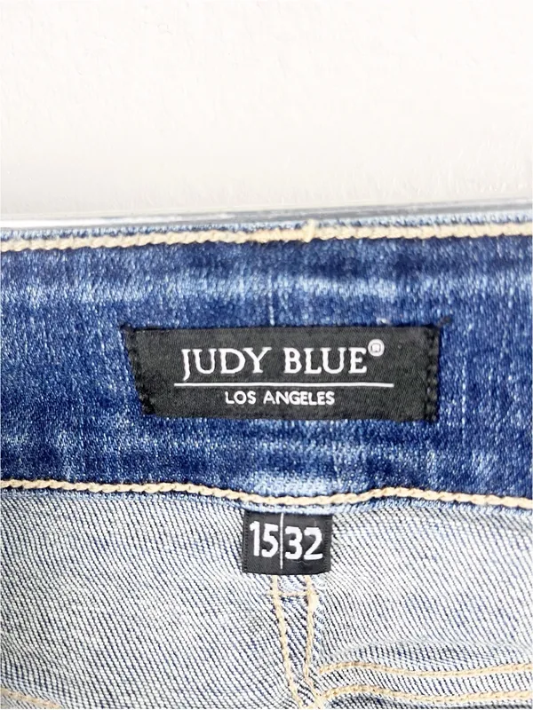 JUDY BLUE Blue Denim High Rise Flare Leg Jeans Size 32 Casual Neutral - Image 3