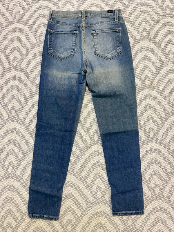 KANCAN High Rise Non-Distressed Skinny Fit Blue Denim Jeans 27 - Image 4