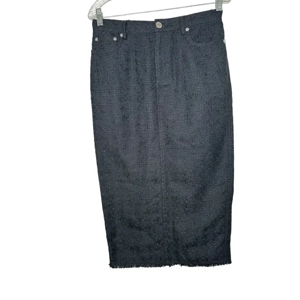 Staud Guinevere Stretch Midi Skirt black size 4 - Image 4