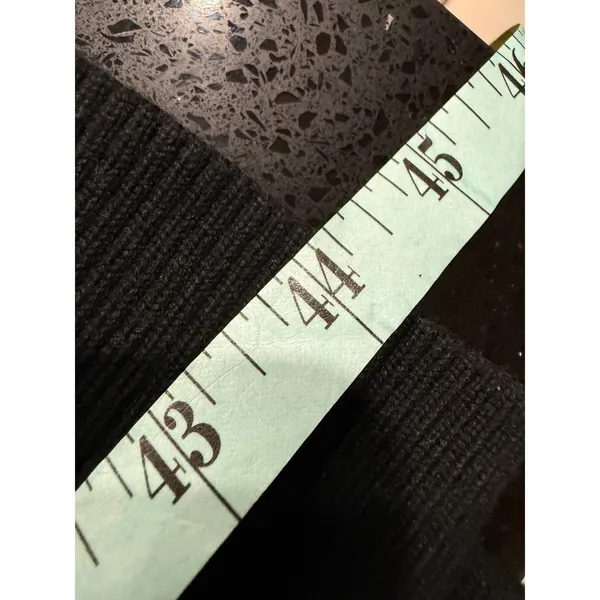 Fear of God Essentials Womens Black Ribbed Knit High Waisted Leggings Large 3637 - Image 7