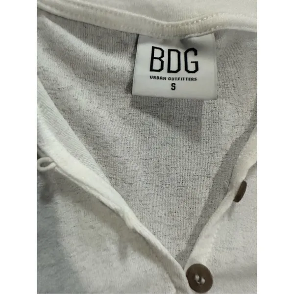 BDG Urban Outfitters Womens White‎ sheer Tie Button Up Shirt small - Image 6