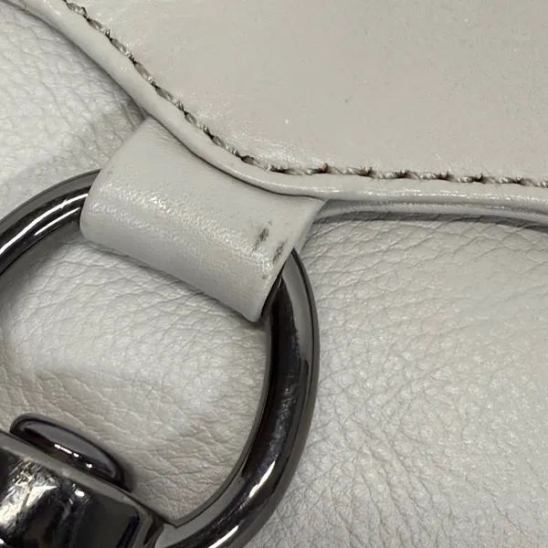 Rebecca Minkoff Crossbody Bag Leather Silver Hardware Pale Gray Small‎ - Image 9
