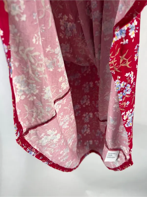 NWT American Eagle Red Floral Puff Sleeve Shift Mini Dress XL - Image 7