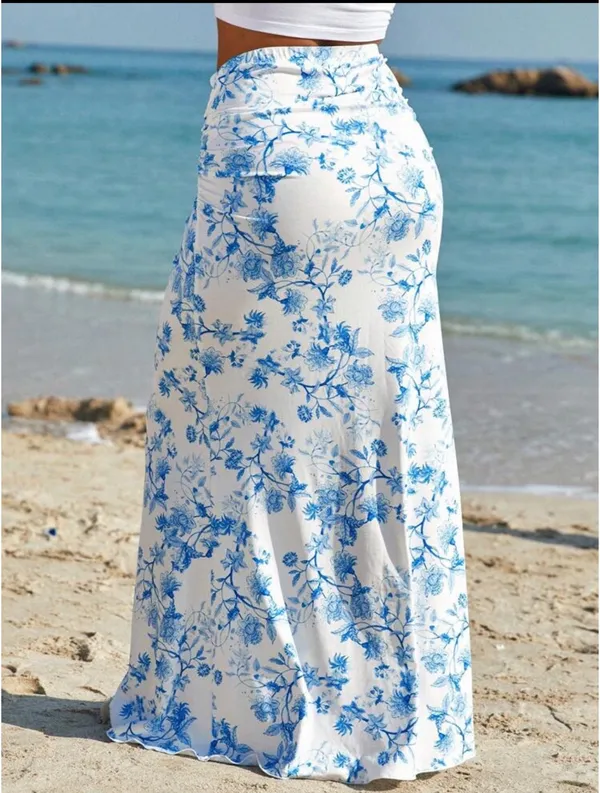 Boho Floral Bodycon Skirt - Image 2