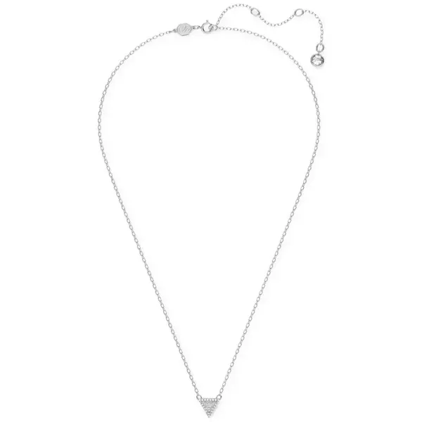 Swarovski Stilla Triangle Everyday White Rhodium Plated Punk Necklace NWB - Image 5