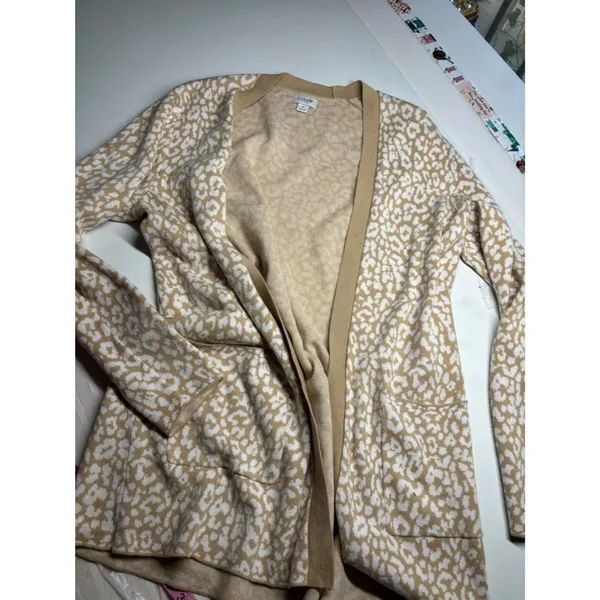J. Crew Leopard Print Open Cardigan - Image 6