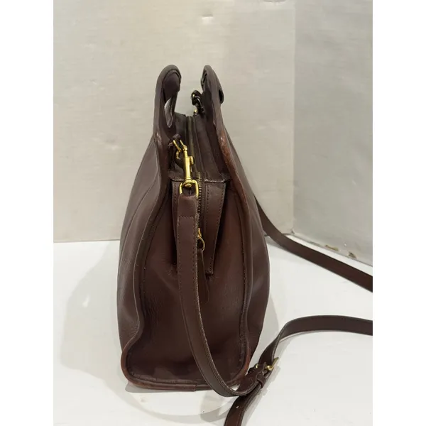 Vintage Coach Large Shopper Laptop Bag Mahogany Brown Leather 9995 USA Top Zip - Image 8