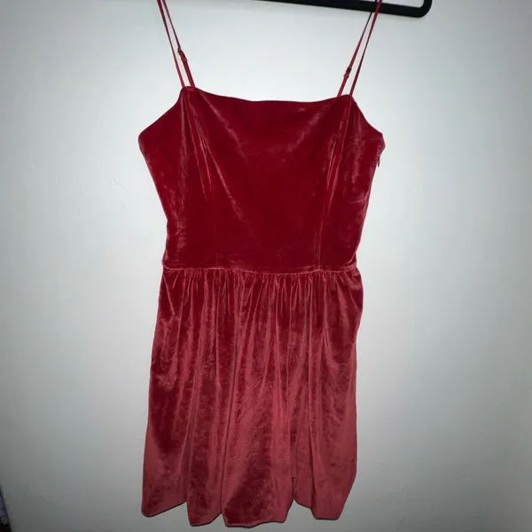 Abercrombie & Fitch Burgundy‎ Mini Dress medium - Image 2