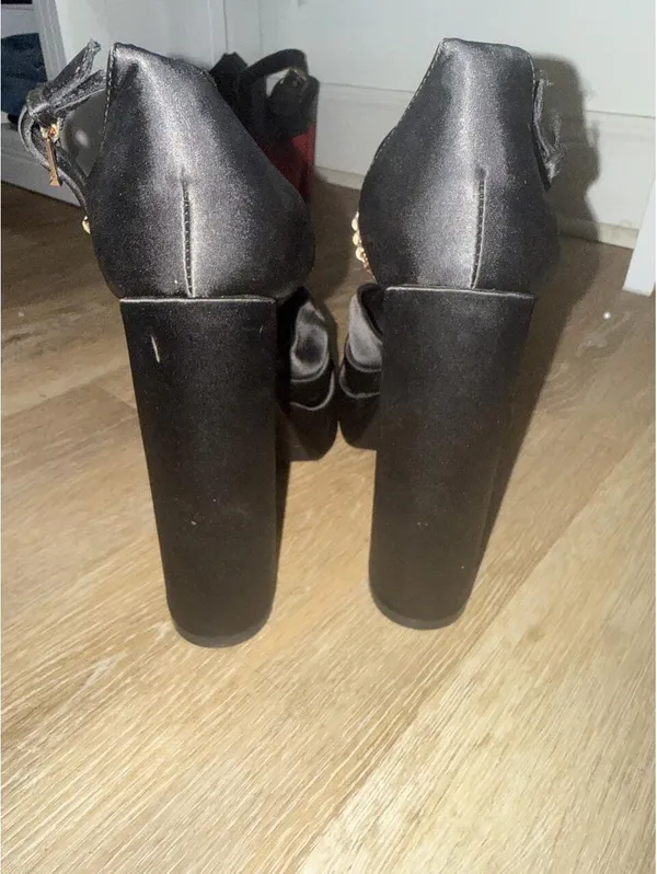 VIMISAOI Black Women's Chunky HeelS Size 7.5 - Image 3