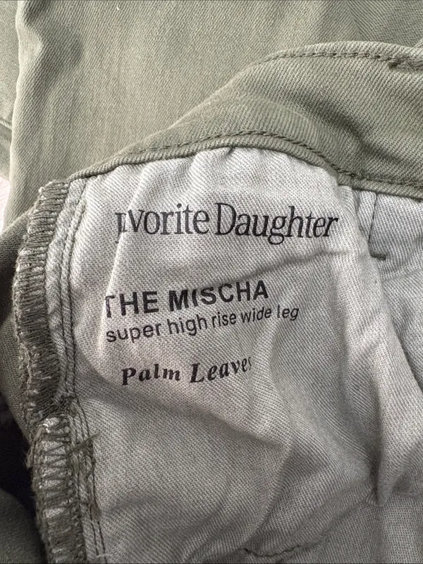 Favorite Daughter The Mischa Super High Rise Wide Leg Ankle Jean Women 26 Green - Image 8