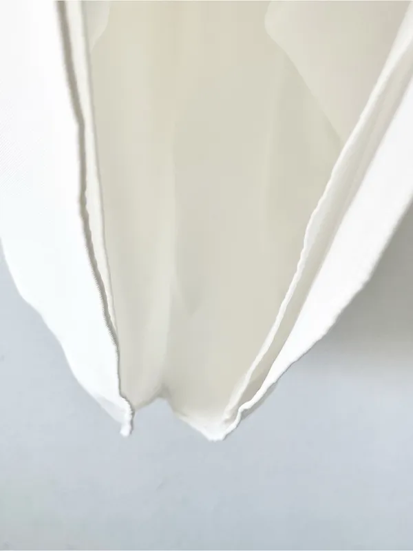 Zara White Double V-Neck Flowy Bridal Mini Dress - Image 6