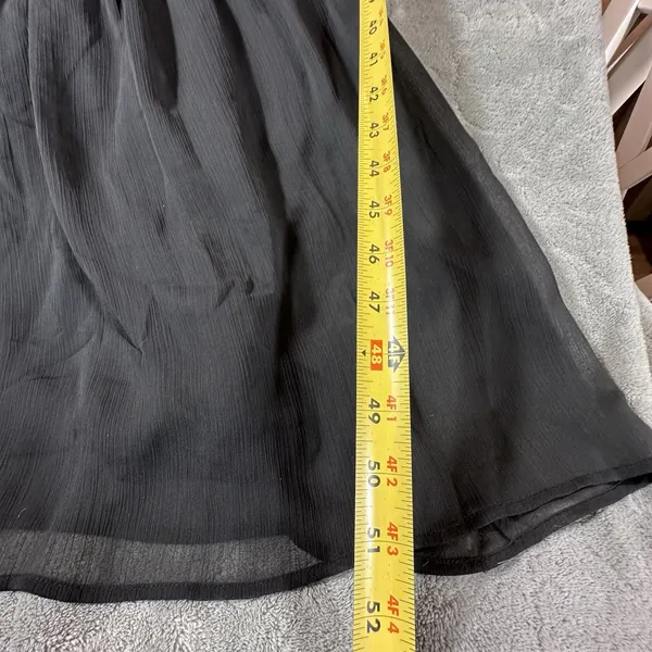 Soft Surroundings Olga Black Sheer Lined Tiered Maxi Dress L Elegant Timeless - Image 5