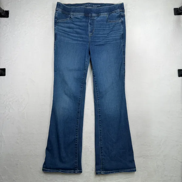 Torrid Plus 1X Lean Jean High Rise Slim Boot Jeans Pull On Stretch Smooth Soft - Image 3