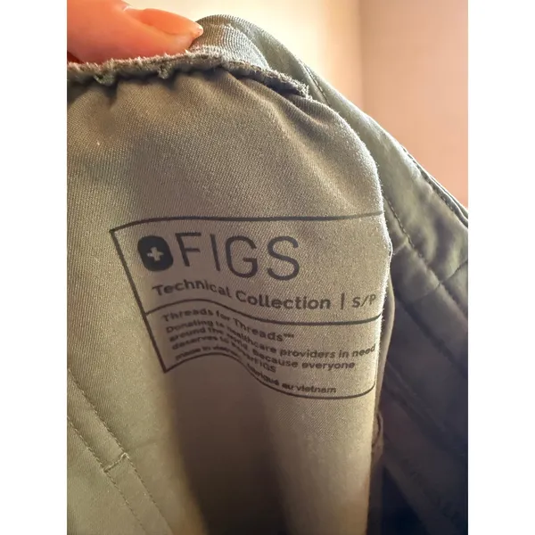 FIGS Technical Collection Zamora Jogger Scrub Pants Olive Green Women Small S/P - Image 5
