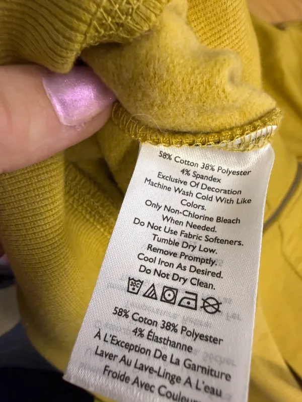 Eddie Bauer Mustard‎ Yellow Full Zip Hoodie Sweatshirt Hooded Spring Summer XLT - Image 6
