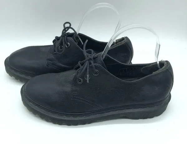 Dr. Martens Immanuel Loafers Lace Up Leather Black Mens 7 Womens 8 - Image 3